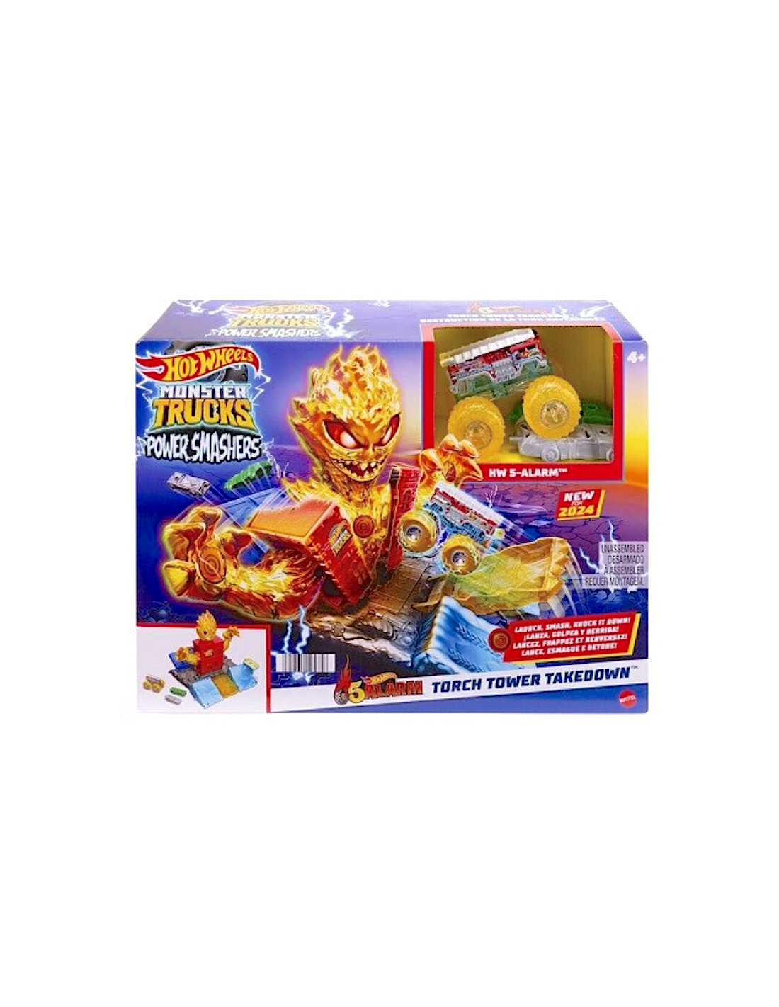 HOT WHEELS MONSTER TRUCKS, ARENA DEGLI SCONTRI, PLAYSET COLLEGABILE, VEICOLO MONSTER TRUCK, 2 MACCHININE, 4+ ANNI, HTP39