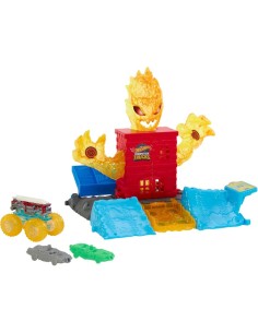 HOT WHEELS MONSTER TRUCKS, ARENA DEGLI SCONTRI, PLAYSET COLLEGABILE, VEICOLO MONSTER TRUCK, 2 MACCHININE, 4+ ANNI, HTP39 2
