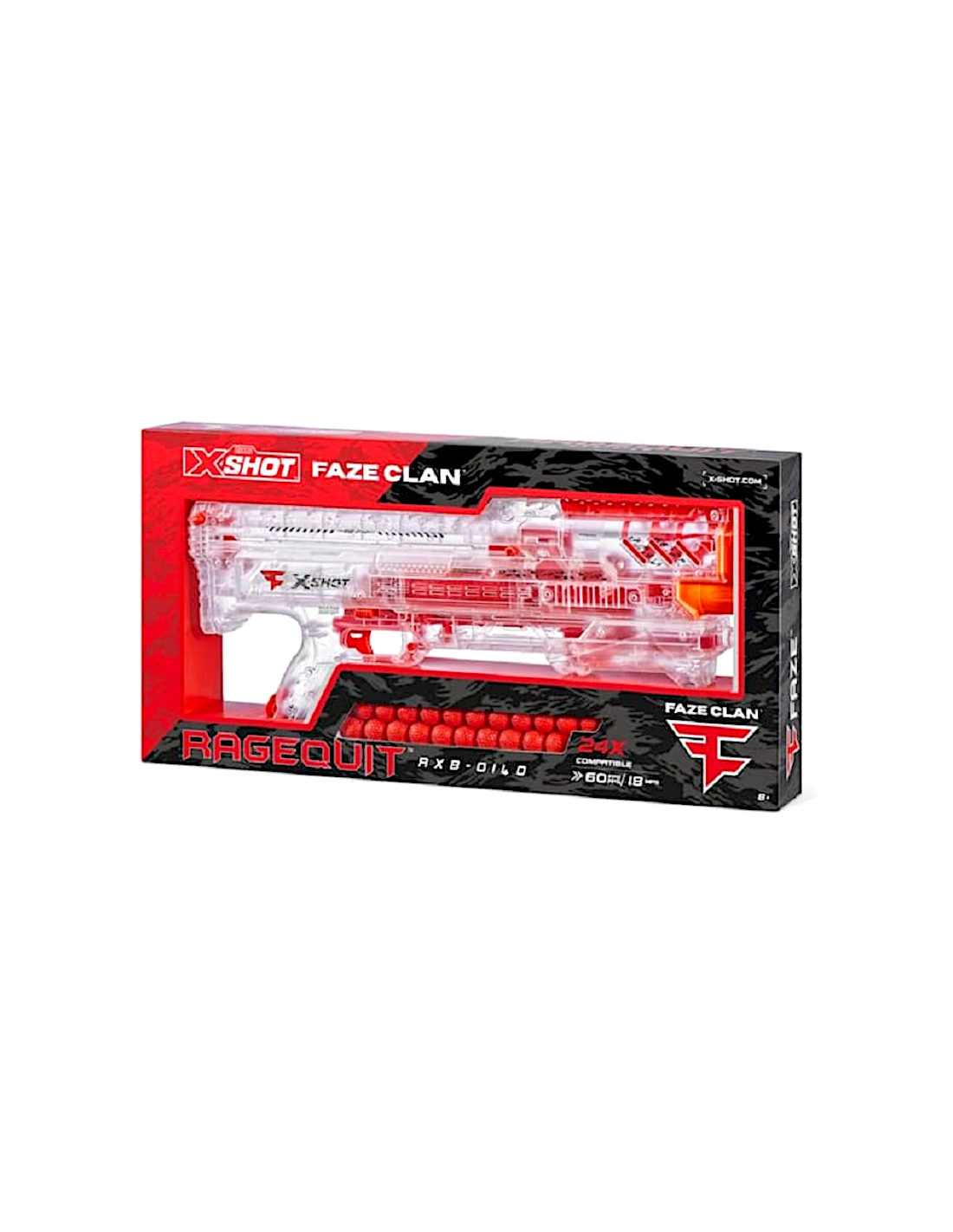 X-SHOT 36498 CHAOS RAGEQUIT, BLASTER A PROIETTILI IN SCHIUMA, ALTA POTENZA