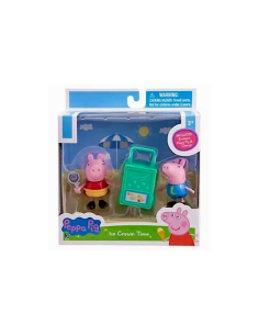 PEPPA PIG E GEORGE, ICE CREAM TIME 92615, COPPIA PERSONAGGI CON ACCESSORI, GIOCO BAMBINI +3 ANNI