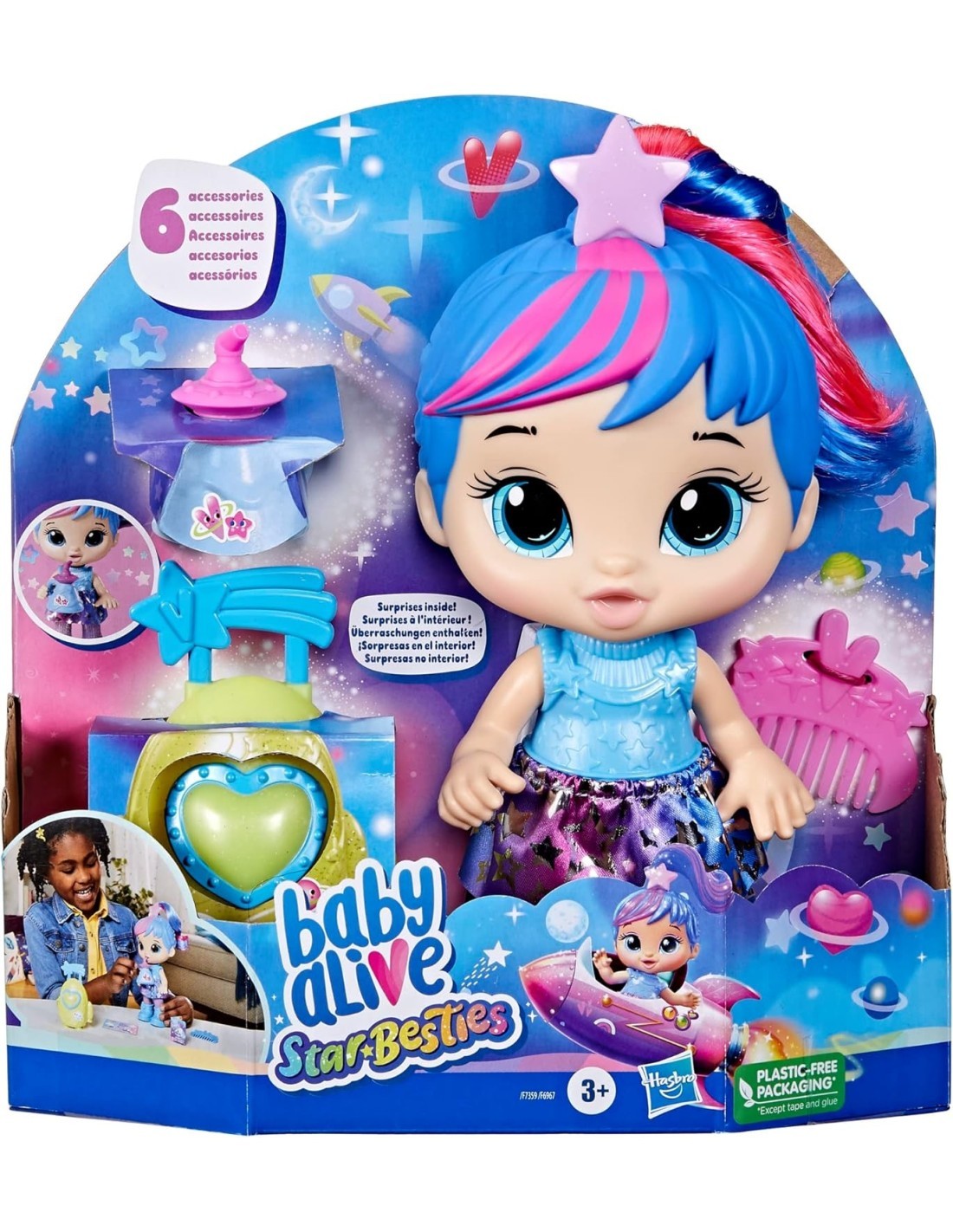 BABY ALIVE STAR BESTIES SKYLAR BAMBOLA INTERATTIVA 25CM F7359