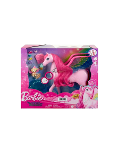 BARBIE ATOM PEGASUS, CAVALLO UNICORNO HLC40, GIOCATTOLO PER BAMBINI, FANTASY, 3+ ANNI