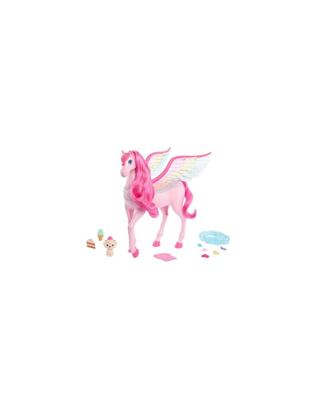 BARBIE ATOM PEGASUS, CAVALLO UNICORNO HLC40, GIOCATTOLO PER BAMBINI, FANTASY, 3+ ANNI