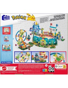 MEGA POKÉMON HXF80, RUOTA PANORAMICA, SET COSTRUZIONI CON PIKACHU, PANCHAM E POKÉ BALL, GIOCO BAMBINI +6 ANNI 2