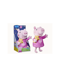 PEPPA PIG PEPPA NINNA NINNA, PELUCHE MUSICALE CON ORSO, 3 CANZONI, 3 FRASI, GIOCO BAMBINI +3 ANNI