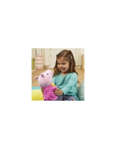 PEPPA PIG PEPPA NINNA NINNA, PELUCHE MUSICALE CON ORSO, 3 CANZONI, 3 FRASI, GIOCO BAMBINI +3 ANNI