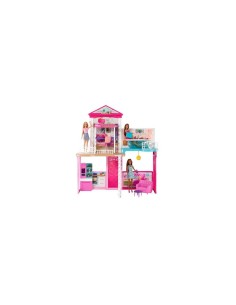 BARBIE VILLA DELLE BAMBOLE CON 3 BAMBOLE ED ACCESSORI GLH56