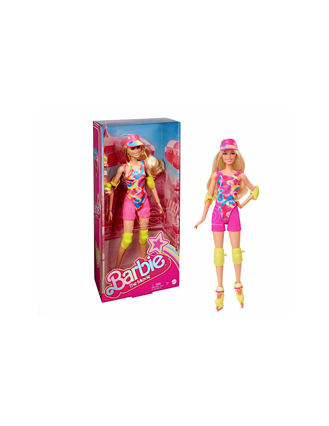 BARBIE BAMBOLA CON ROLLER SKATE HRB04, GIOCO PER BAMBINE, ACCESSORI ROLLER, 3+ ANNI