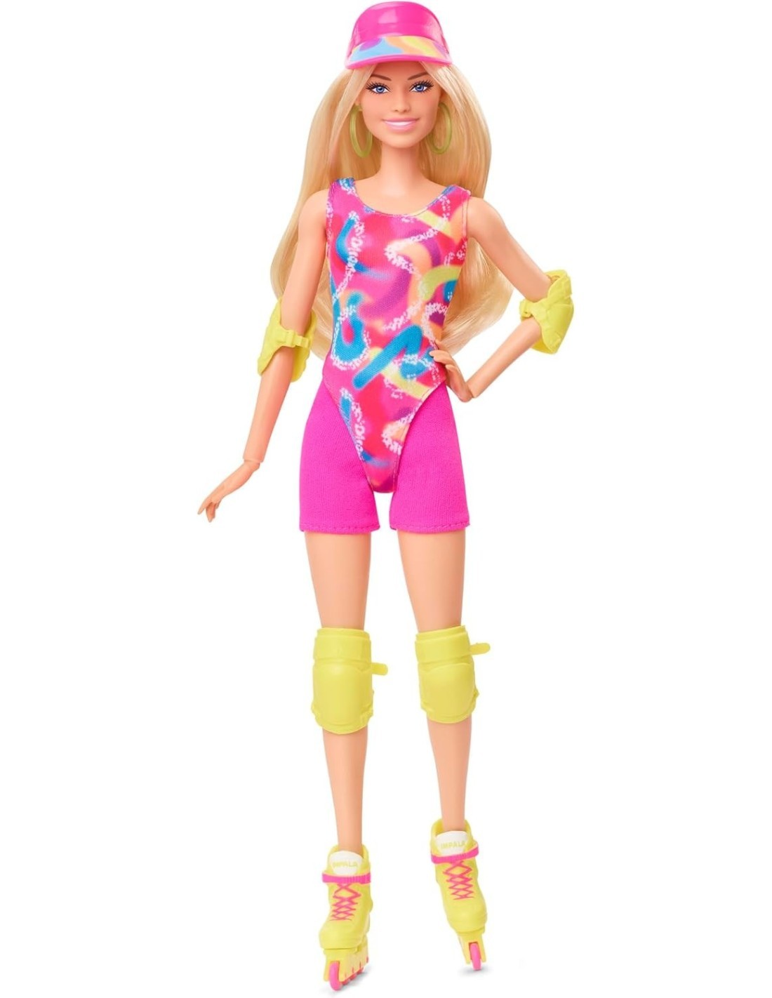 BARBIE BAMBOLA CON ROLLER SKATE HRB04, GIOCO PER BAMBINE, ACCESSORI ROLLER, 3+ ANNI