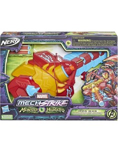NERF F4378 MECHSTRIKE IRONMAN MONSTER BLADE, BLASTER LANCIA DARDI, GIOCO BAMBINI +8 ANNI