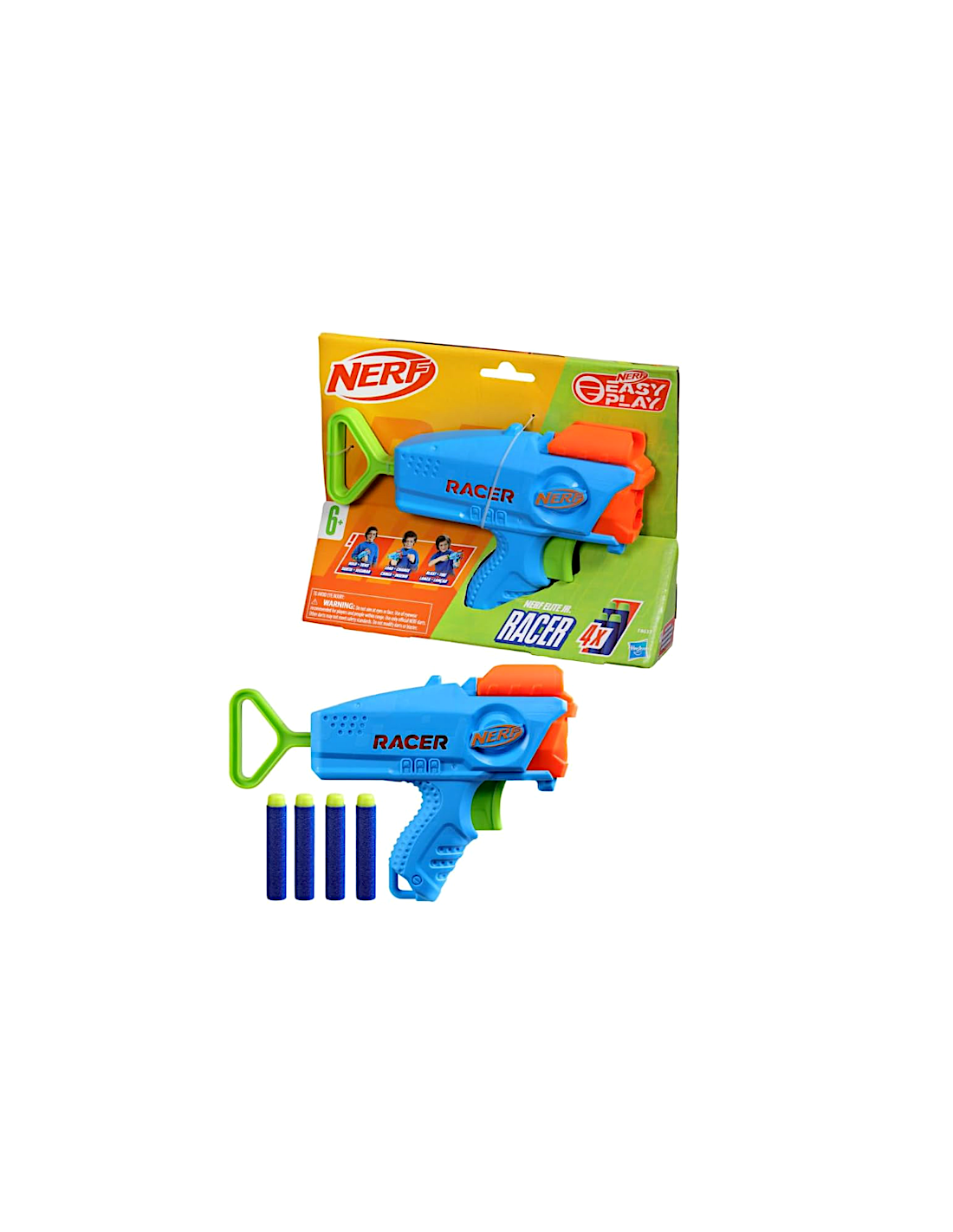 NERF F8637 ELITE JR. RACER, BLASTER LANCIA DARDI, GIOCO PER BAMBINI +6 ANNI