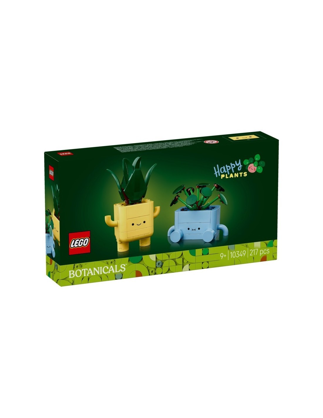 LEGO BOTANICALS 10349 PIANTINE FELICI, GIOCO CREATIVO, CON 2 VASI E FACCE INTERCAMBIABILI