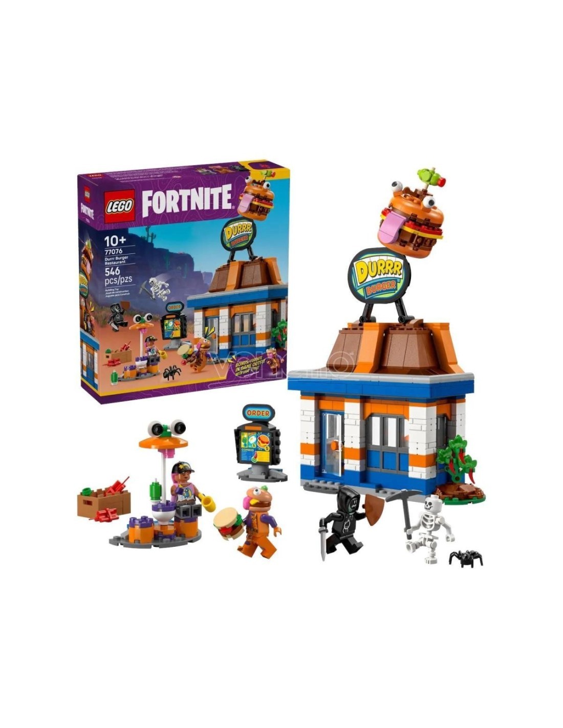 LEGO FORTNITE RISTORANTE DI DURRR BURGER, GIOCO CREATIVO + 10 ANNI