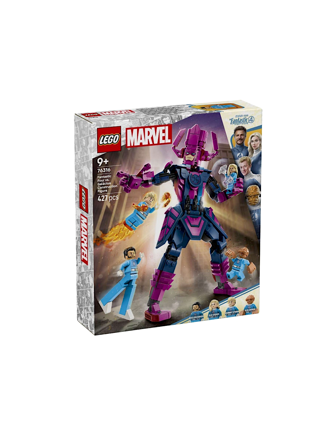 LEGO MARVEL 76316 FANTASTICI QUATTRO CONTRO GALACTUS SUPEREROI + 9 ANNI