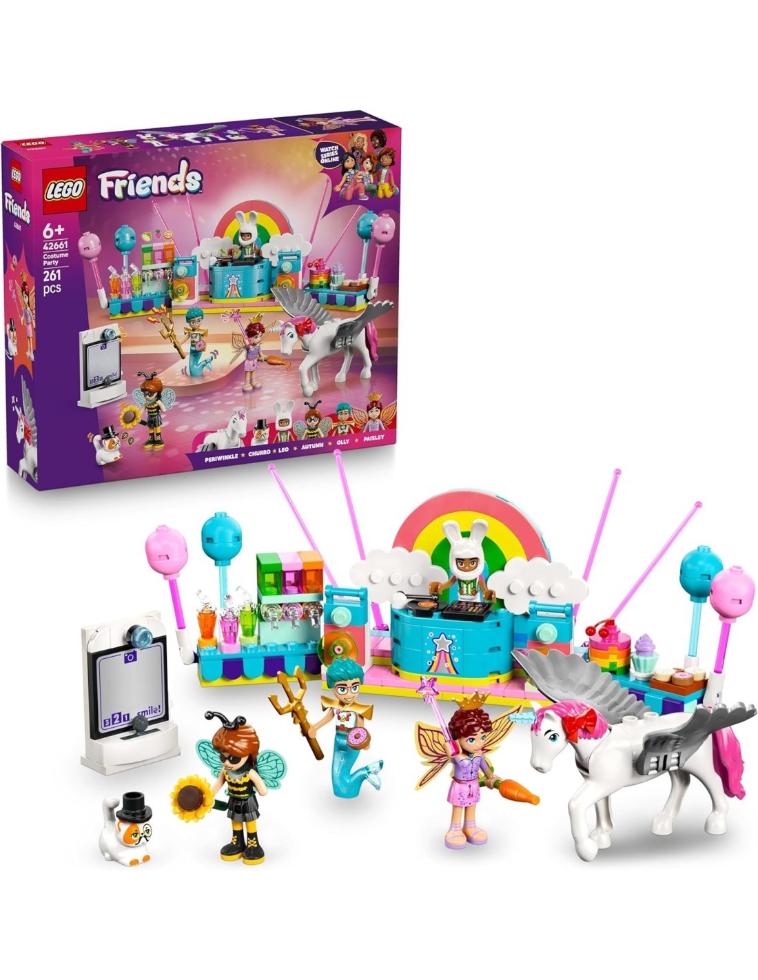 LEGO FRIENDS 42661 PARTY IN COSTUME CON UNICORNO E FATINA, IDEA REGALO