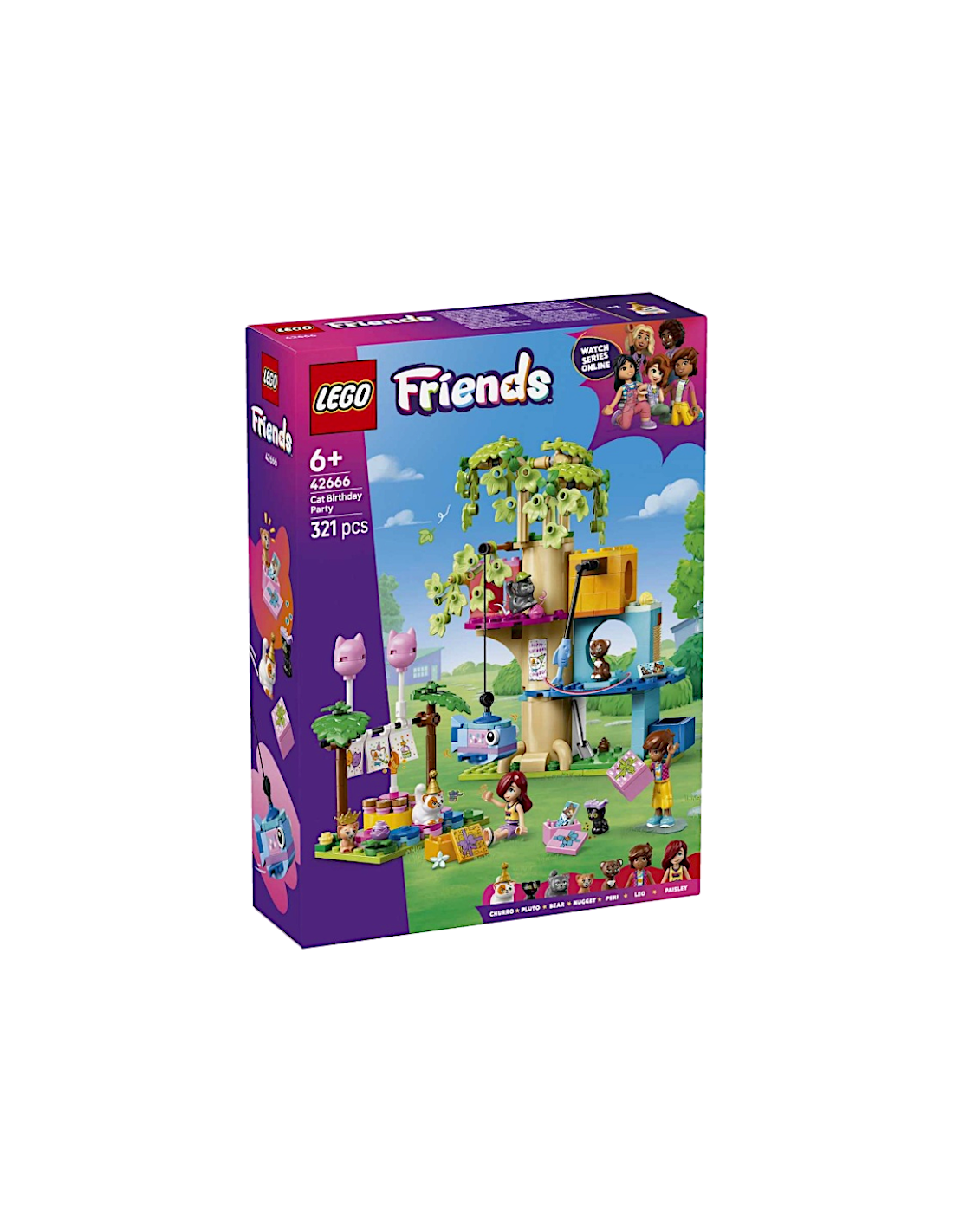 LEGO FRIENDS 42666 FESTA DI COMPLEANNO FELINA E CASA SULL'ALBERO, GIOCO CREATIVO + 6 ANNI