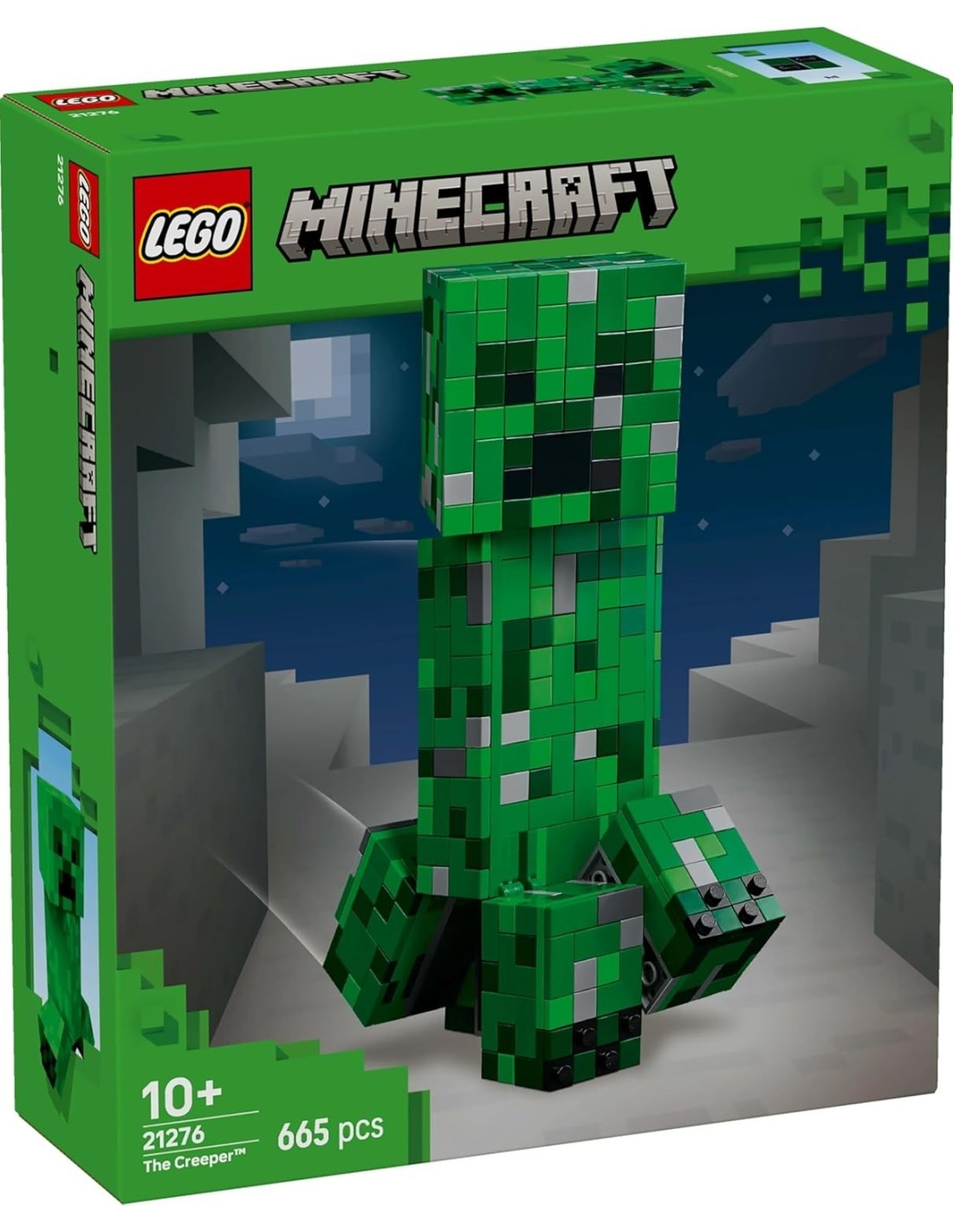 LEGO MINECRAFT, CREEPER, ACTION FIGURE MOB SNODABILE CON SCOMPARTO SEGRETO, 10+ ANNI
