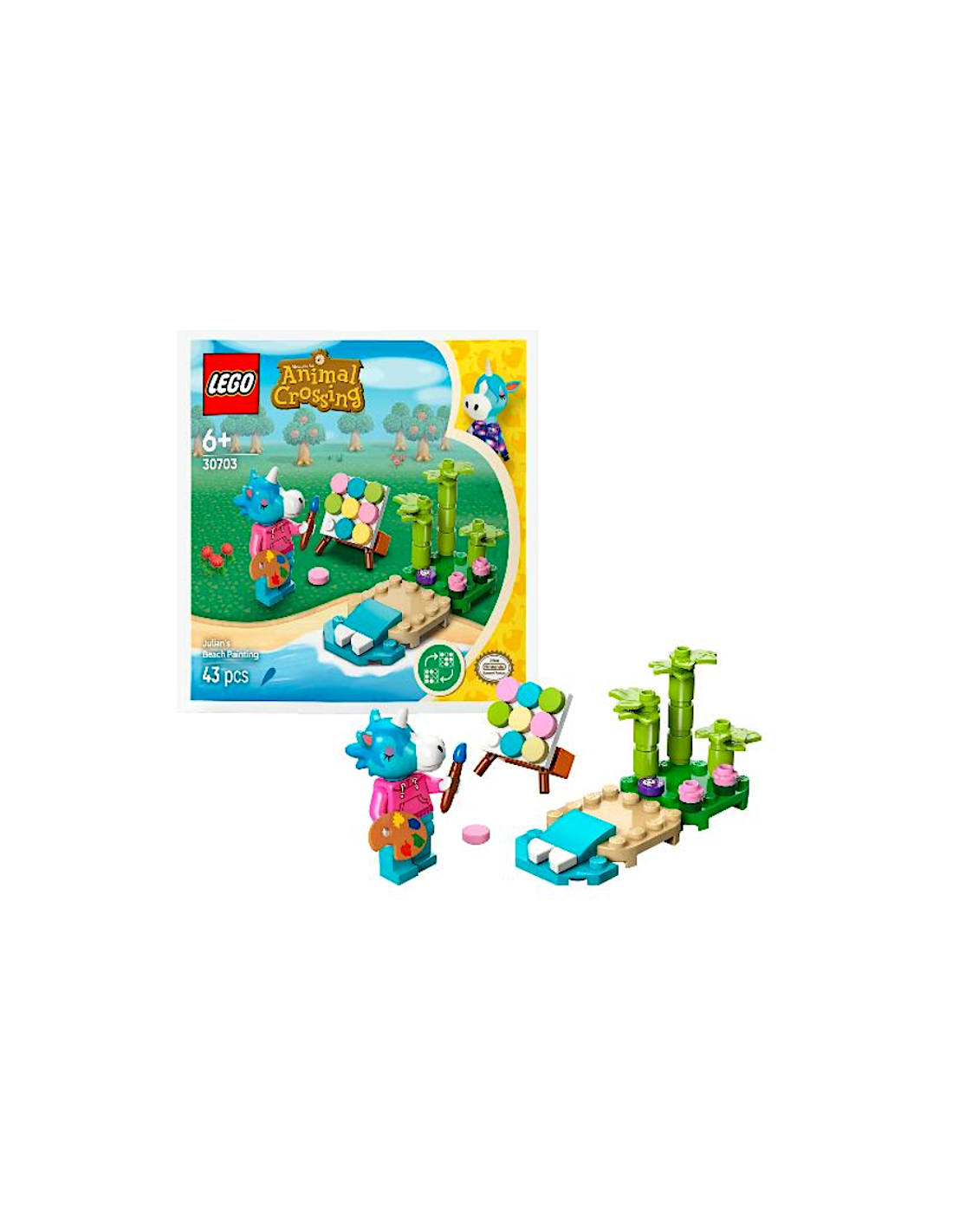 ANIMAL CROSSING LEGO 30703 GIULIANO DIPINGE SULLA SPIAGGIA