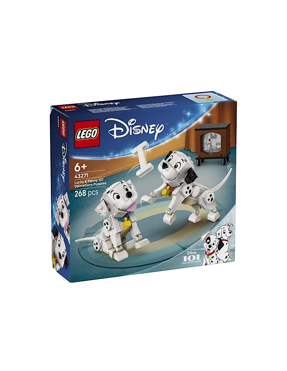 LEGO DISNEY PONGO E PEGGY - CARICA DEI 101, TV, OSSO E 2 CUCCIOLI, PER BAMBINI