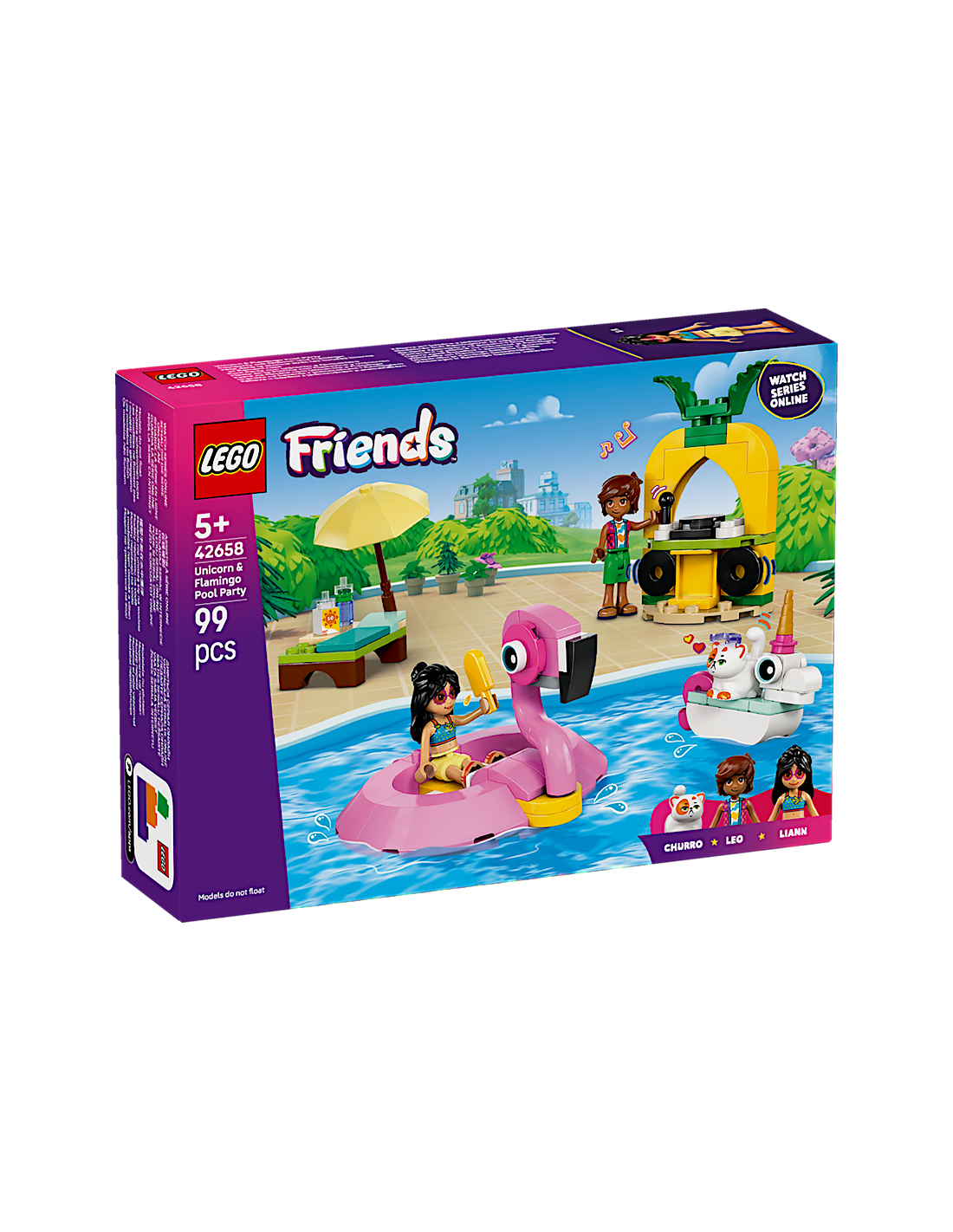 LEGO FRIENDS 42658 FESTA IN PISCINA UNICORNO E FENICOTTERO, PER BAMBINI +5 ANNI