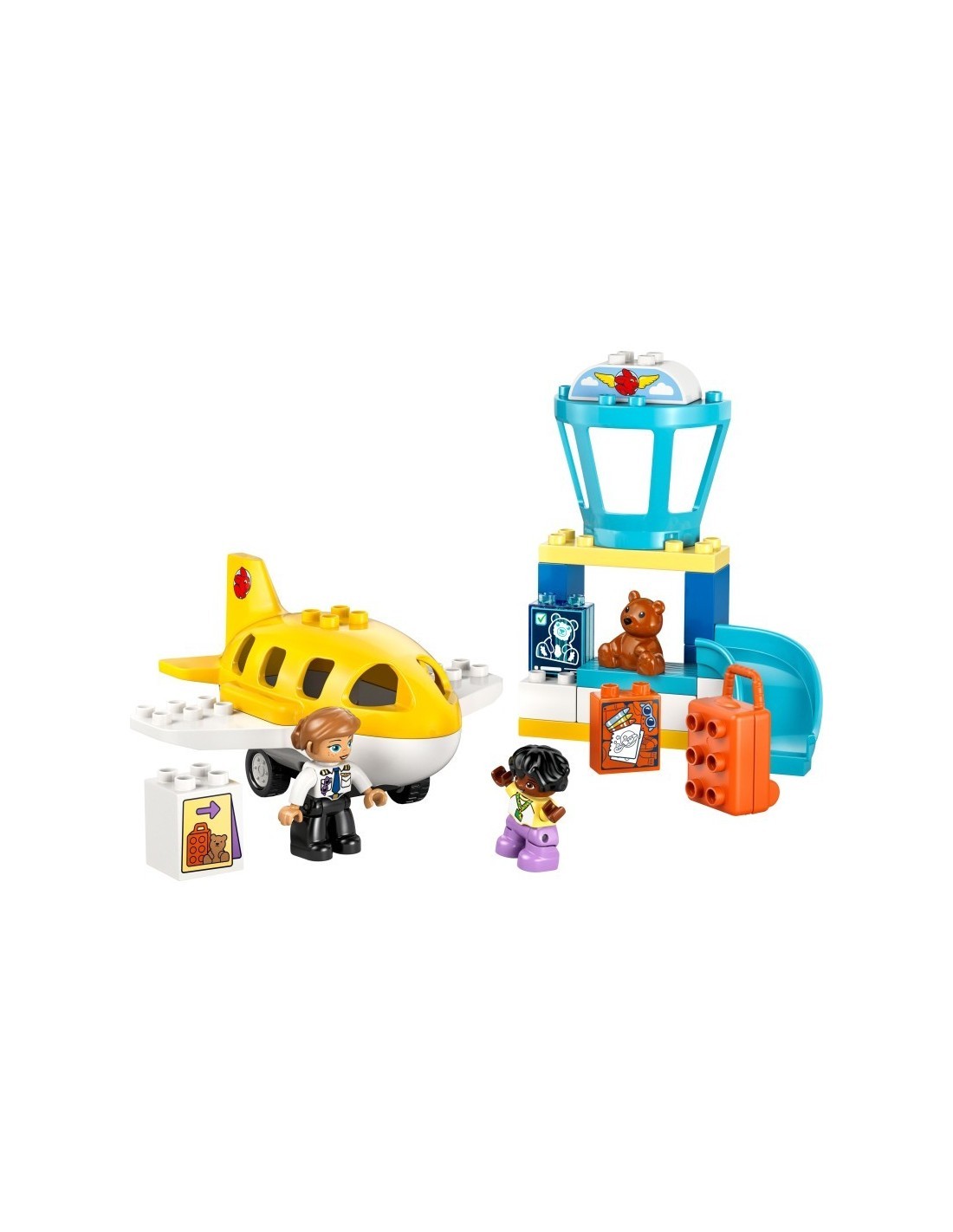 LEGO DUPLO 10443 LA PRIMA VOLTA IN AEROPORTO, AEREO ORSACCHIOTTO E 2 PRSONAGGI