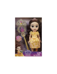 PRINCESS 21339 BELLE, BAMBOLA CON ACCESSORI, GIOCATTOLO DISNEY, VESTITO GIALLO, CAPELLI CASTANI, BAMBINA 3+ 2
