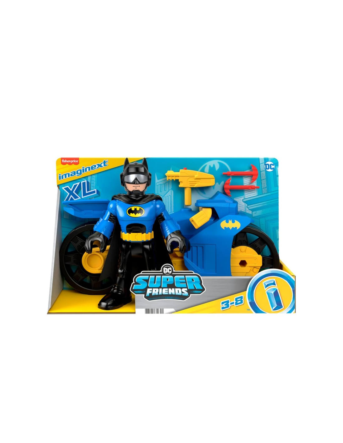 IMAGINEXT HNM32 DC BATMAN CON MOTOCICLETTA BLU