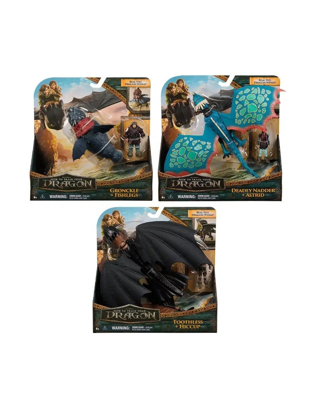 DRAGON TRAINER 6072587 DRAGO CON PERSONAGGIO ASSORTITO