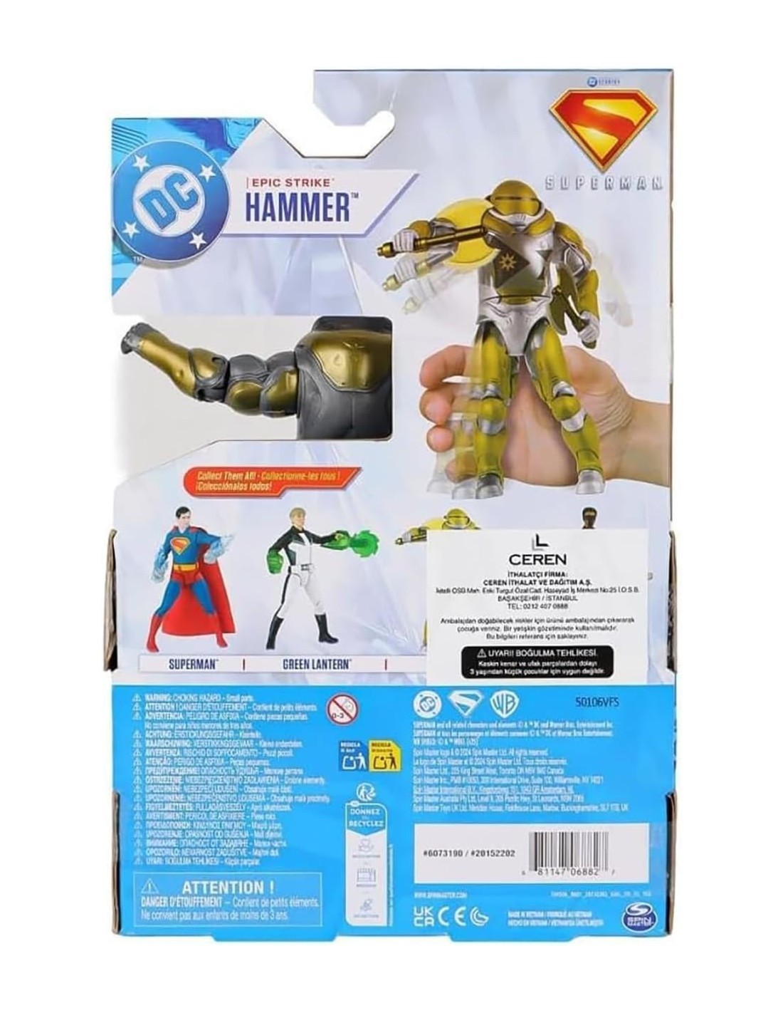 DC SUPERMAN 6073190 PERSONAGGIO ARTICOLATO 15CM ASSORTITO