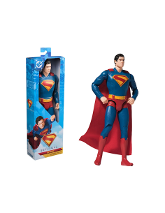 DC COMICS SUPERMAN, ACTION FIGURE 30 CM, 11 PUNTI DI ARTICOLAZIONE, MANTELLO IN TESSUTO, 4+ ANNI