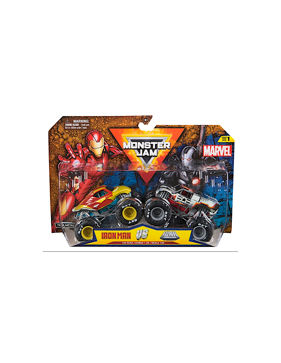 MONSTER JAM 6070555 MARVEL SET 2 MONSTER TRUCK IN SCALA 1:64, PER BAMBINI + 3 ANNI, ASSORTITO
