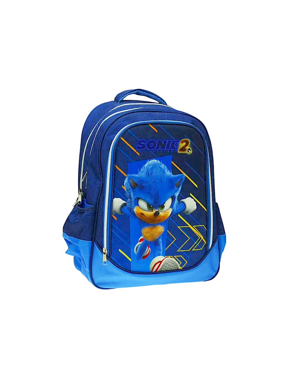 ZAINO SONIC EL ERIZO, 46X35X20 CM, DUE SCOMPARTI, TASCA FRONTALE, TASCHE LATERALI, SPALLACCI REGOLABILI, BAMBINI +3 ANNI, SCUOLA