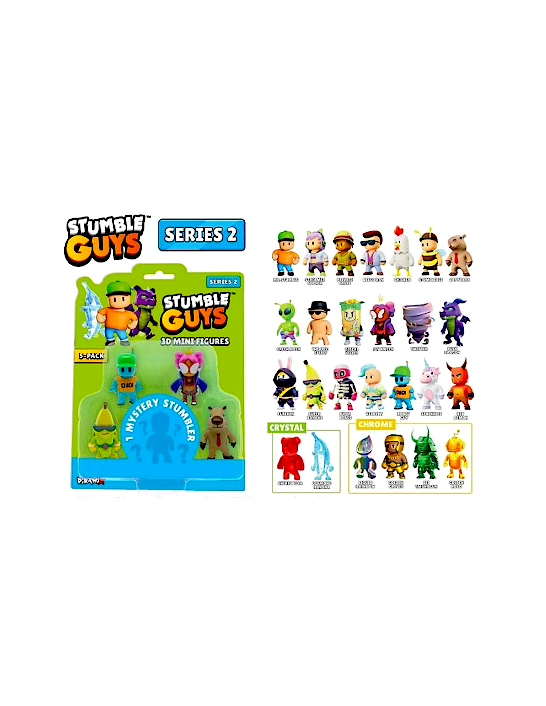 SET 5 PERSONAGGI STUMBLE GUYS 3D DIR178183 ASSORTITO