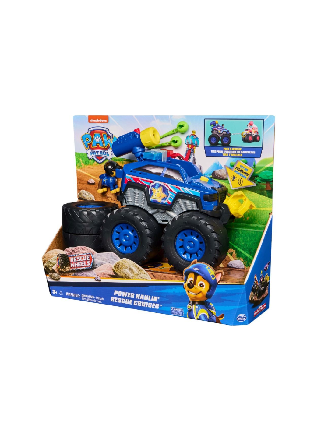 Paw Patrol Chase Power Haulin’ Cruiser – Rescue Wheels con Luci, Suoni e Verricello