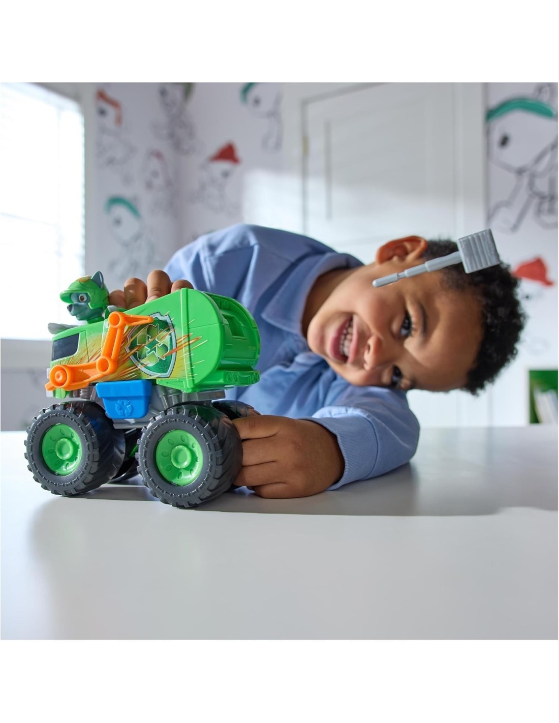 Paw Patrol Rescue Wheels Rocky Veicolo riciclaggio con Lanciamissili – Spin Master