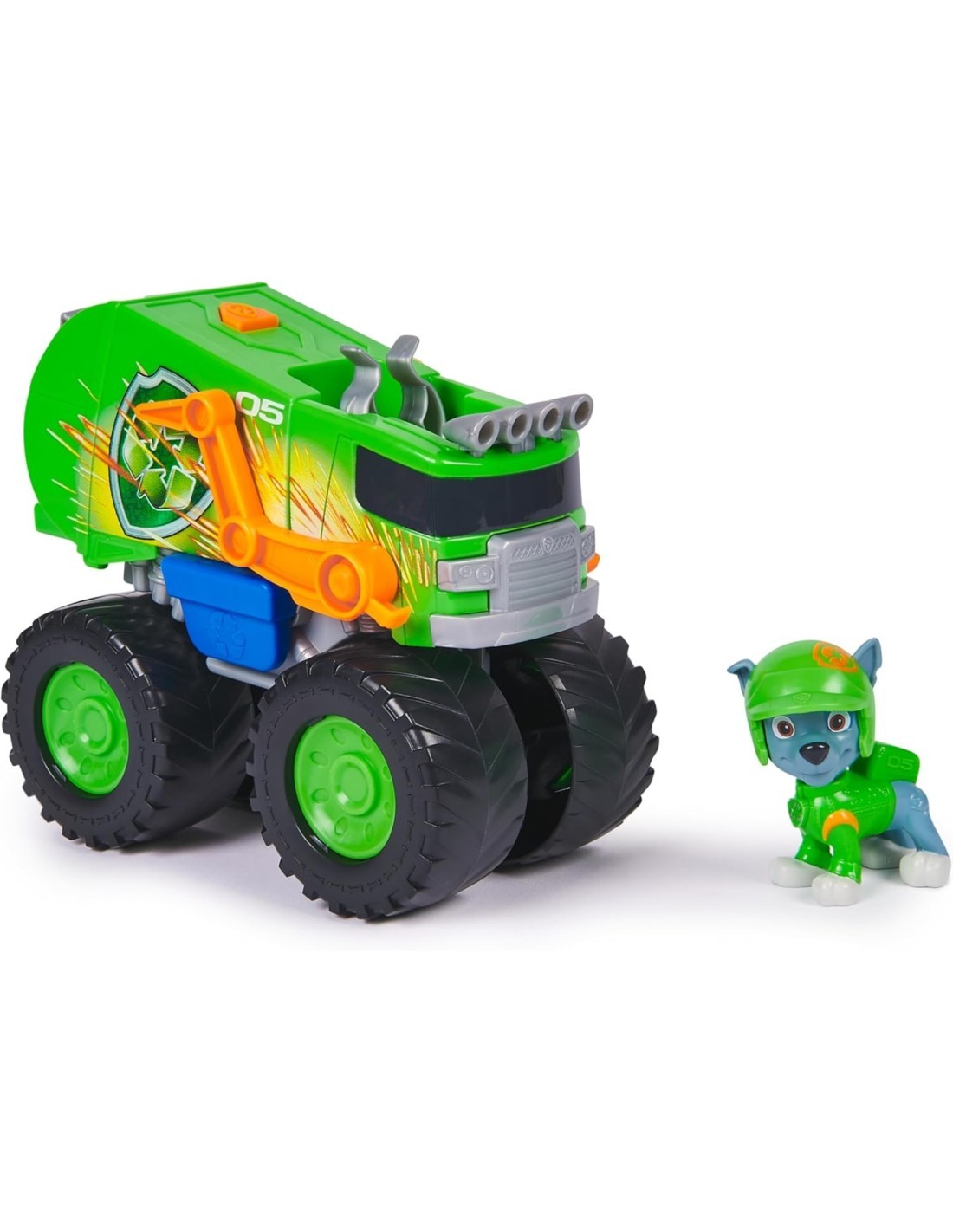 Paw Patrol Rescue Wheels Rocky Veicolo riciclaggio con Lanciamissili – Spin Master