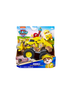Paw Patrol Rescue Wheels Bulldozer di Rubble con Figura e Funzione Bulldozer
