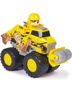 Paw Patrol Rescue Wheels Bulldozer di Rubble con Figura e Funzione Bulldozer