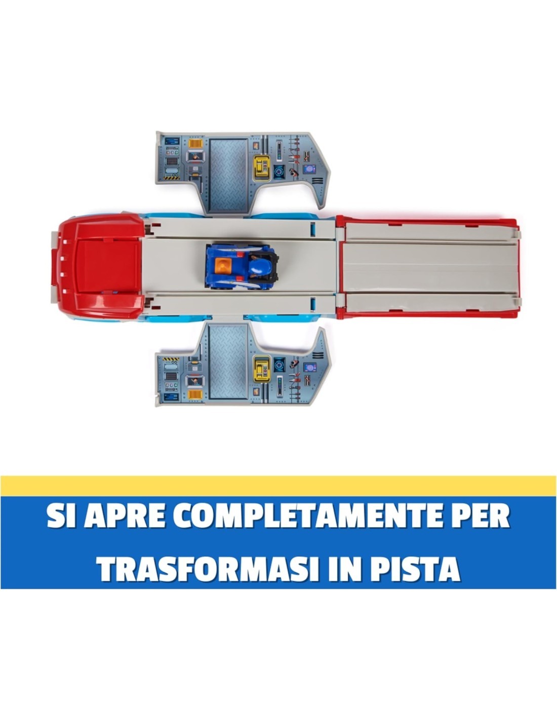 Paw Patrol Pup Squad Patroller con Chase e Mini Racer – Camion Veicolo da 25 cm