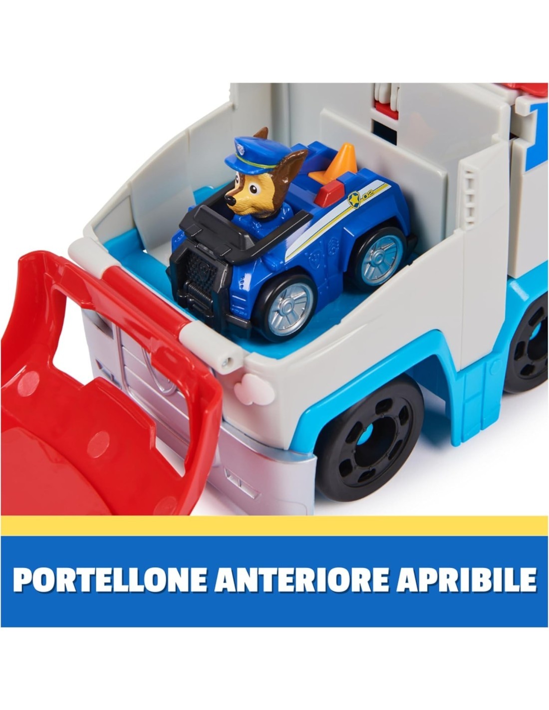 Paw Patrol Pup Squad Patroller con Chase e Mini Racer – Camion Veicolo da 25 cm