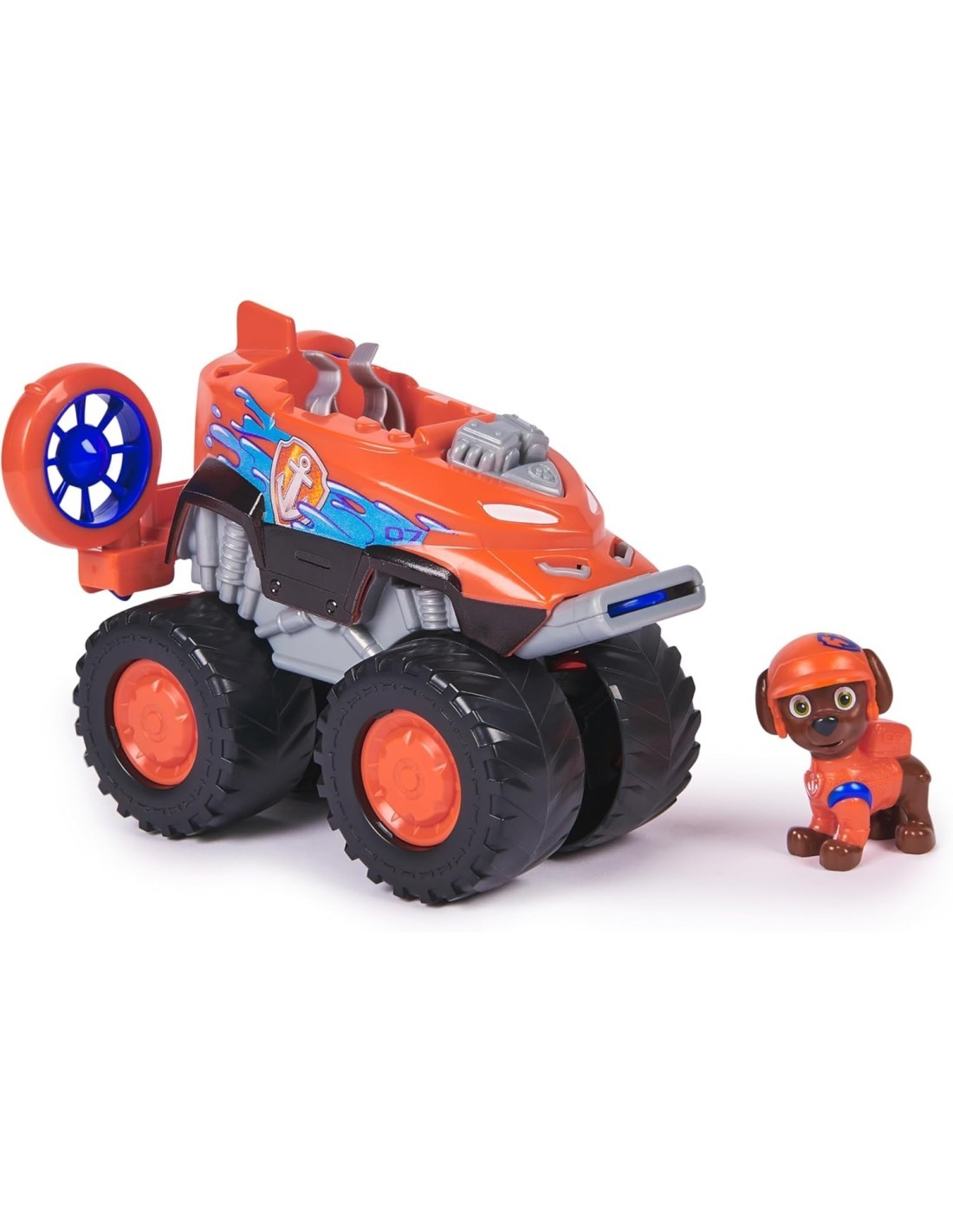Paw Patrol Rescue Wheels Hovercraft di Zuma con Figura e Lanciamissili – Spin Master