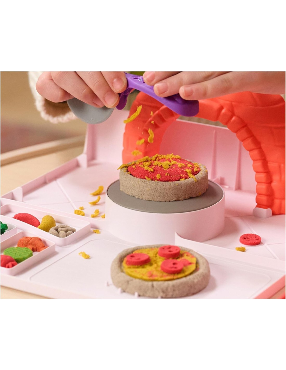 Kinetic Sand Squish Pizza Set 452 g – Kit Divertente Spin Master