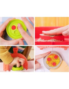 Kinetic Sand Squish Pizza Set 452 g – Kit Divertente Spin Master