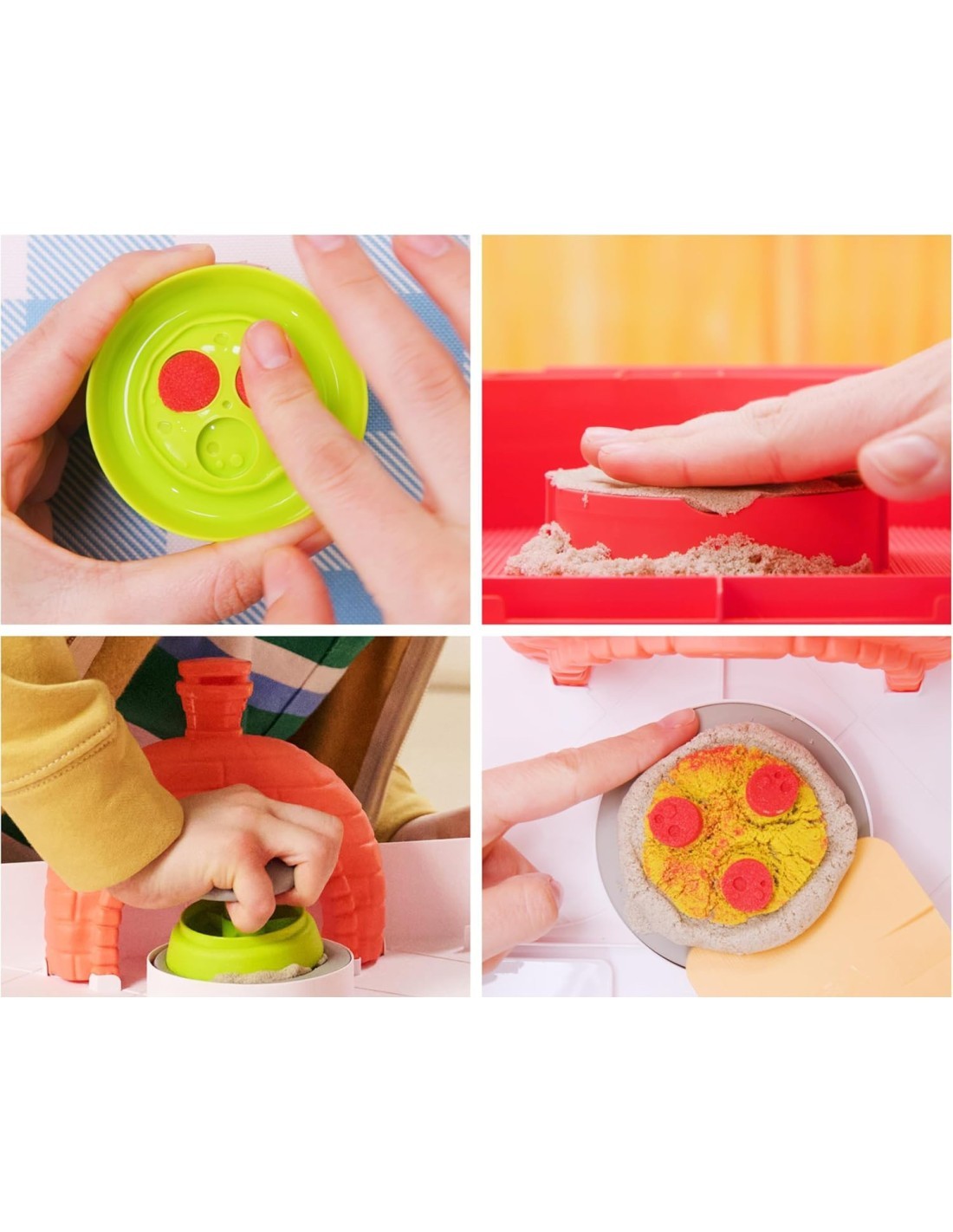 Kinetic Sand Squish Pizza Set 452 g – Kit Divertente Spin Master