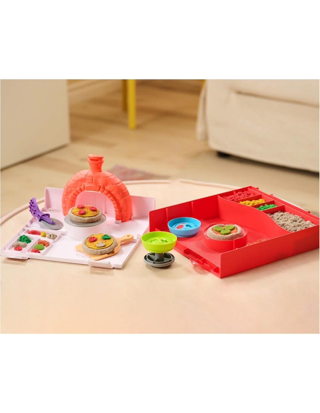 Kinetic Sand Squish Pizza Set 452 g – Kit Divertente Spin Master