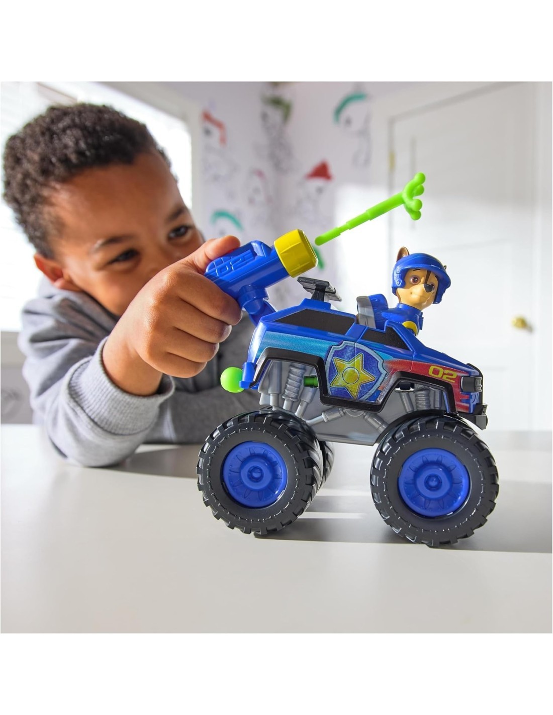 Paw Patrol Rescue Wheels Monster Truck “Chase” con 2 Proiettili e Figure – Spin Master