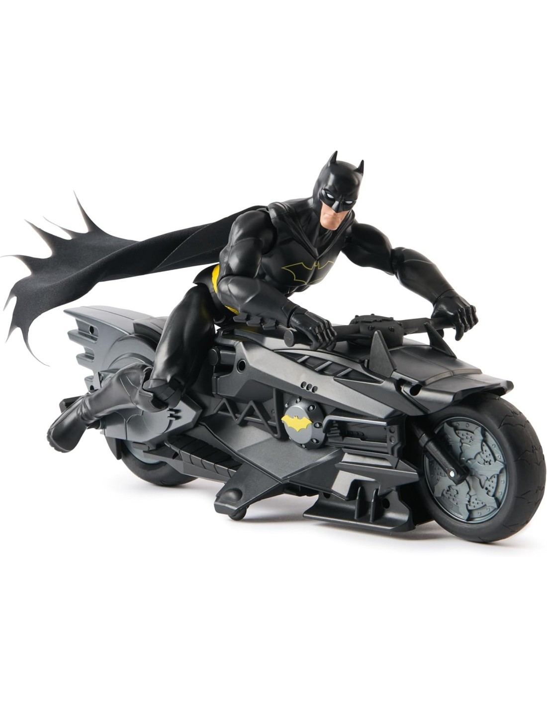 Batman RC Batcycle + Figura 30 cm – Veicolo Radiocomandato per Bambini 4+