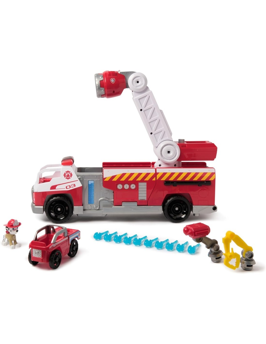 PAW Patrol Camion dei Pompieri Caricamento Rapido con Marshall, Suoni, Luci e Mini Veicolo