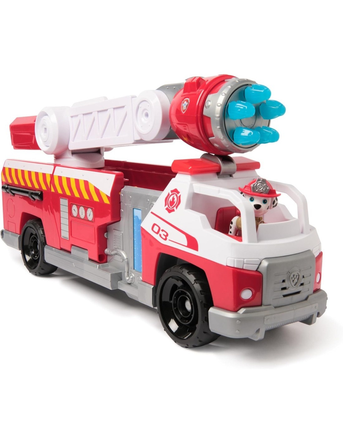 PAW Patrol Camion dei Pompieri Caricamento Rapido con Marshall, Suoni, Luci e Mini Veicolo