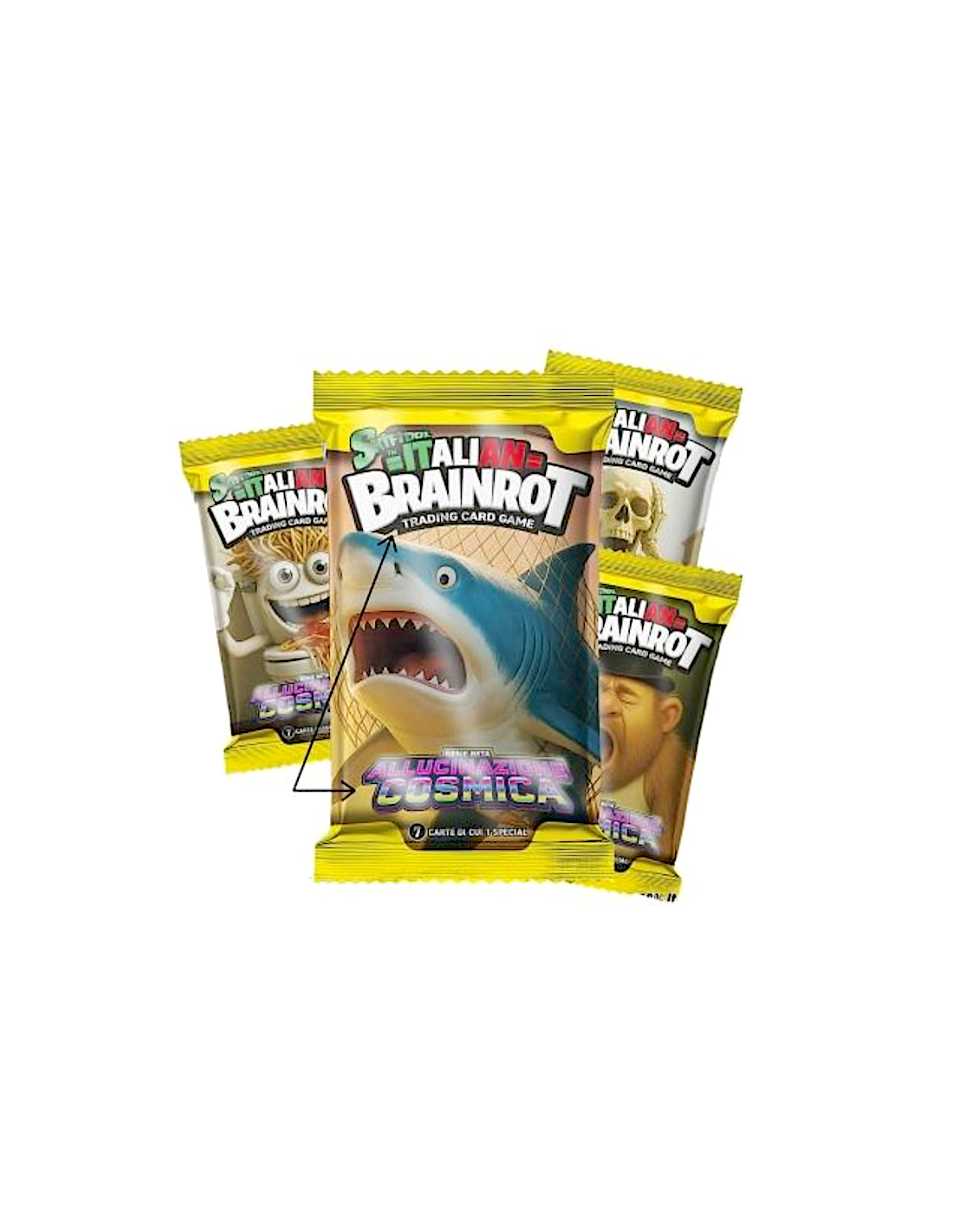 Bustina Carte Italian Brainrot “Allucinazione Cosmica” – Serie 2, 7 carte con 1 speciale (Busta singola)
